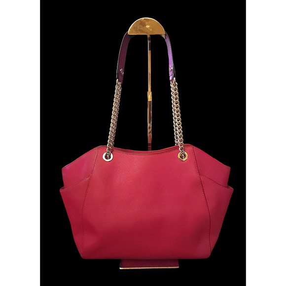 Michael Kors Jet Set red saffiano leather shoulder bag - Picture 2 of 8